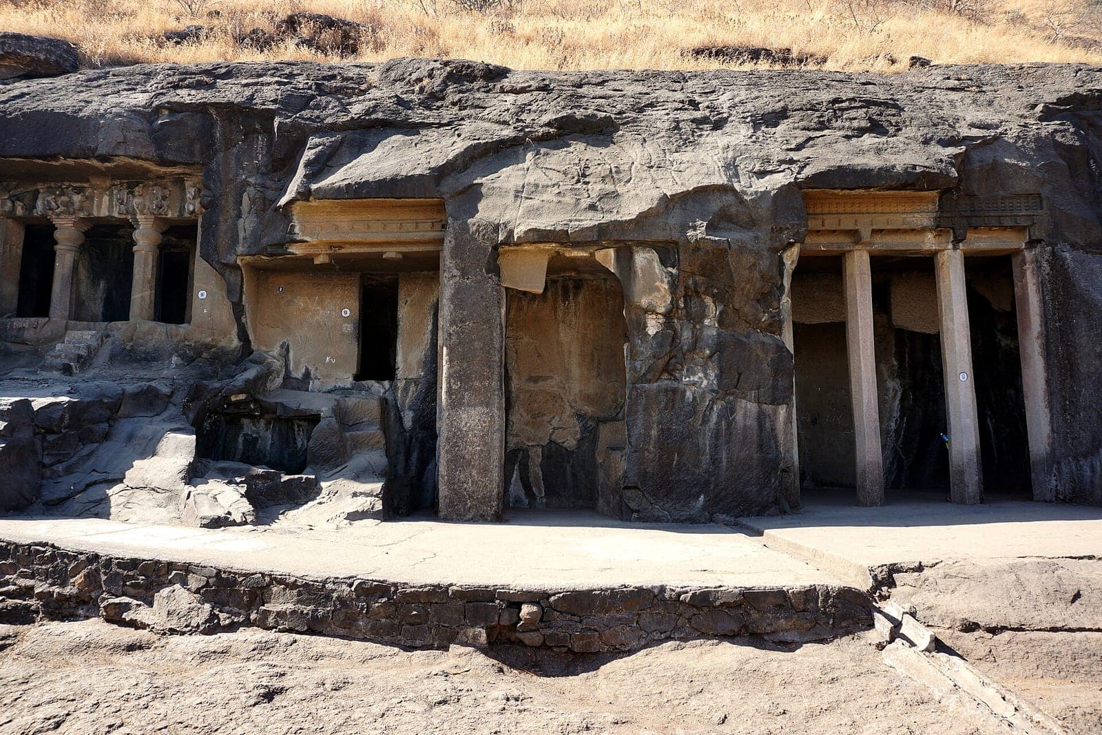 Pillared facades of the Pandavleni caves