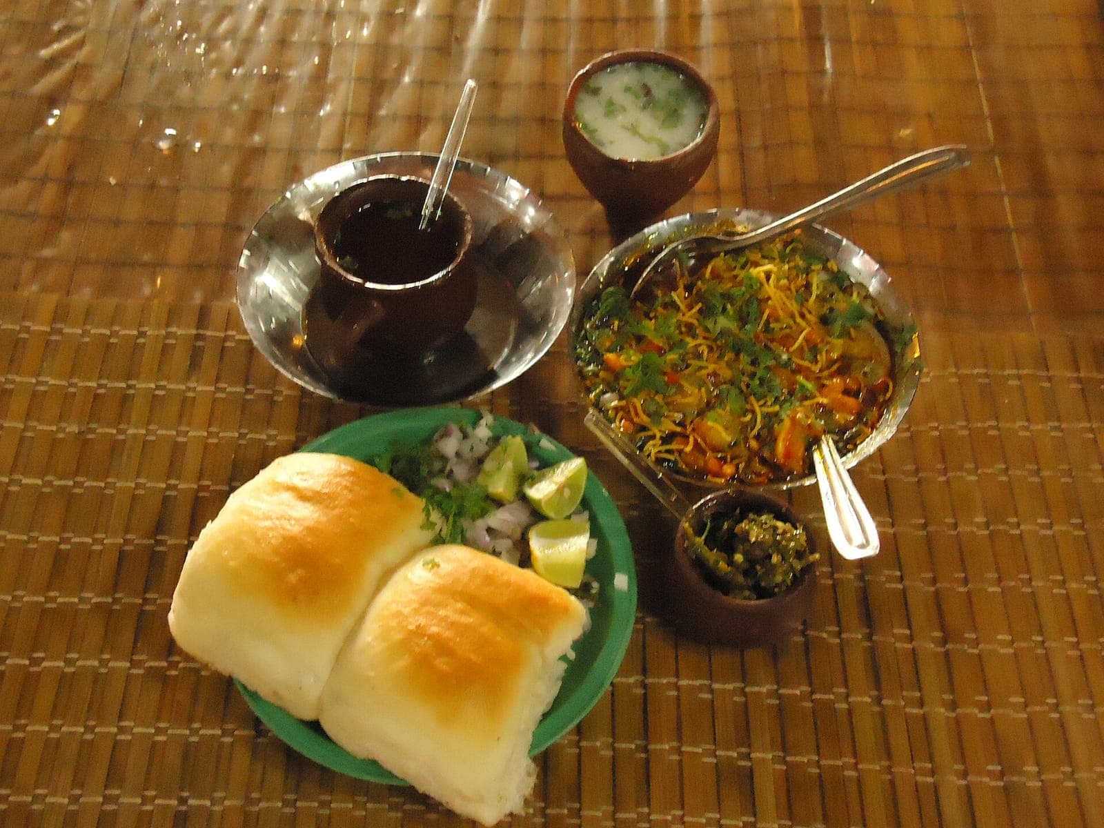 A plate of misal pav, the spicy dish Nashik is known for